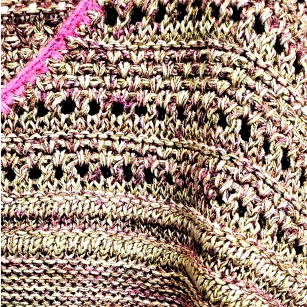 Coldwater Creek Short Sleeve Oversized Multicolored Knit Sweater Plus Size 1X - Picture 4 of 6